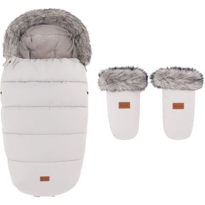 PETITE&MARS Set zimný fusak Comfy 4v1 + rukavice na kočík Fjora Champagne Shower PETITE&MARS Set zimný fusak Comfy 4v1 + rukavice na kočík Fjora Champagne Shower