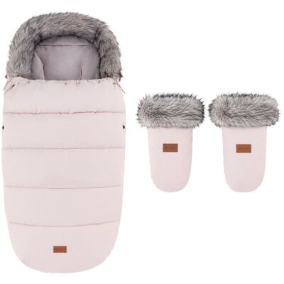 PETITE&MARS Set zimný fusak Comfy 4v1 + rukavice na kočík Fjora Rose Petal PETITE&MARS Set zimný fusak Comfy 4v1 + rukavice na kočík Fjora Rose Petal