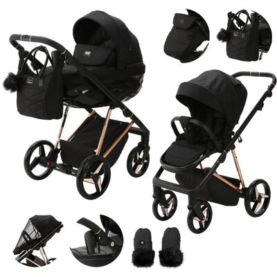 ADAMEX Kočík kombinovaný Quantum Special Edition Black/Rosegold ADAMEX Kočík kombinovaný Quantum Special Edition Black/Rosegold
