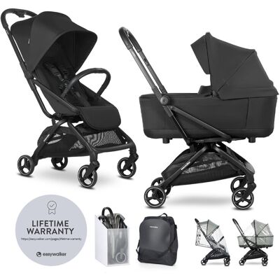 EASYWALKER Kočík kombinovaný Rockey S Pure Black EASYWALKER Kočík kombinovaný Rockey S Pure Black