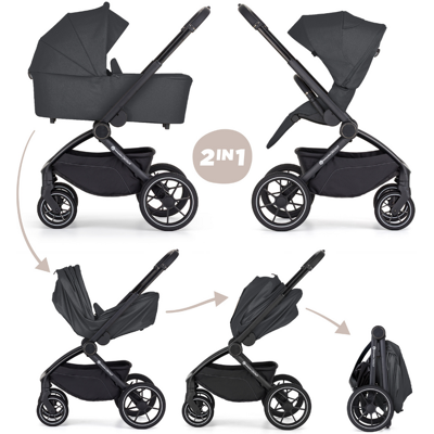 PETITE&MARS Kočík kombinovaný SCOUT 2v1 Anthracite Moon PETITE&MARS Kočík kombinovaný SCOUT 2v1 Anthracite Moon
