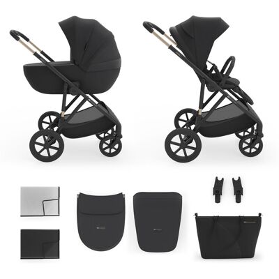 KINDERKRAFT Kočík kombinovaný 2v1 Prime 3 Venezian Black KINDERKRAFT Kočík kombinovaný 2v1 Prime 3 Venezian Black
