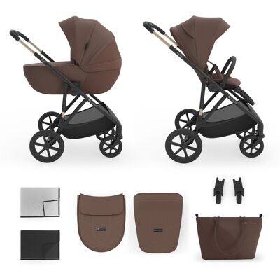 KINDERKRAFT Kočík kombinovaný 2v1 Prime 3 Velvet Mocca KINDERKRAFT Kočík kombinovaný 2v1 Prime 3 Velvet Mocca