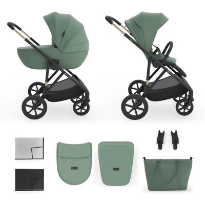 KINDERKRAFT Kočík kombinovaný 2v1 Prime 3 Dark Green KINDERKRAFT Kočík kombinovaný 2v1 Prime 3 Dark Green