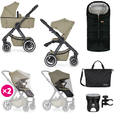 PETITE&MARS Kočík kombinovaný ICON 2v1 Mossy Green XXL AIR PETITE&MARS Kočík kombinovaný ICON 2v1 Mossy Green XXL AIR