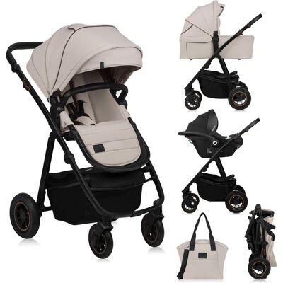 LIONELO Kočík kombinovaný Amber Plus 3v1 Beige Sand LIONELO Kočík kombinovaný Amber Plus 3v1 Beige Sand