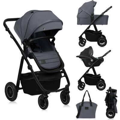 LIONELO Kočík kombinovaný Amber Plus 3v1 Grey Graphite LIONELO Kočík kombinovaný Amber Plus 3v1 Grey Graphite