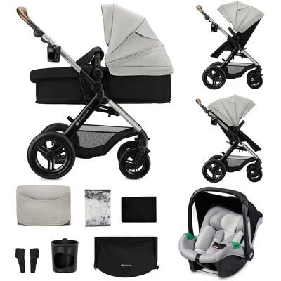 KINDERKRAFT Kočík kombinovaný 3v1 Moov 2 XL Air Grey KINDERKRAFT Kočík kombinovaný 3v1 Moov 2 XL Air Grey