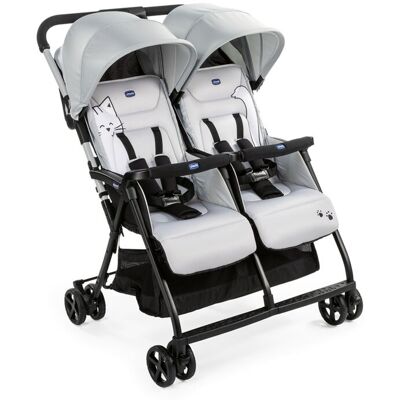 CHICCO Ohlala Twin silvet cat 2020,CHICCO Kočík dvojičkový športový Ohlala Twin Silver Cat CHICCO Ohlala Twin silvet cat 2020,CHICCO Kočík dvojičkový športový Ohlala Twin Silver Cat