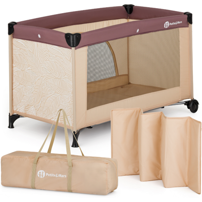 PETITE&MARS Postieľka cestovná Nyja Urban Jungle Sand PETITE&MARS Postieľka cestovná Nyja Urban Jungle Sand