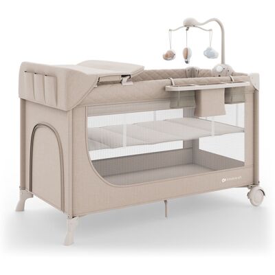 KINDERKRAFT Postieľka cestovná Leody Up Beige s príslušenstvom KINDERKRAFT Postieľka cestovná Leody Up Beige s príslušenstvom