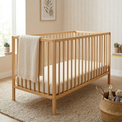 PETITE&MARS Postieľka drevená Nela Beech Wood 120x60 cm PETITE&MARS Postieľka drevená Nela Beech Wood 120x60 cm