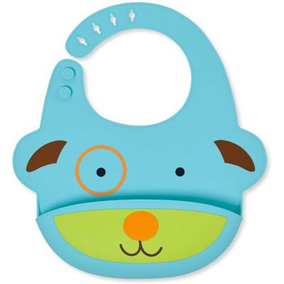 SKIP HOP Zoo Podbradník silikónový Psík 6m+ SKIP HOP Zoo Podbradník silikónový Psík 6m+