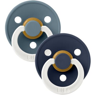BIBS Cumlíky z prírodného kaučuku nočný Colour 2ks, veľkosť 1 - Petrol / Deep Space BIBS Cumlíky z prírodného kaučuku nočný Colour 2ks, veľkosť 1 - Petrol / Deep Space