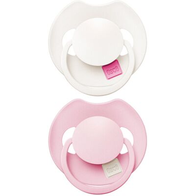 LOVI Cumlík silikónový dynamický Prime 0-6m 2ks Rose/Rose Cream LOVI Cumlík silikónový dynamický Prime 0-6m 2ks Rose/Rose Cream