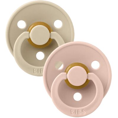 BIBS Colour cumlíky z prírodného kaučuku 2 ks veľ. 1 Vanilla / Blush BIBS Colour cumlíky z prírodného kaučuku 2 ks veľ. 1 Vanilla / Blush