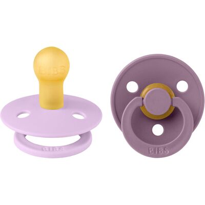 BIBS Cumlíky z prírodného kaučuku Colour 2ks - veľkosť 1, Violet Sky / Mauve BIBS Cumlíky z prírodného kaučuku Colour 2ks - veľkosť 1, Violet Sky / Mauve