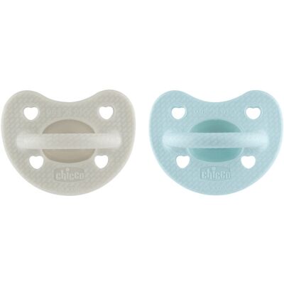CHICCO Cumlík Physio Luxe green/gray 6-16m, 2ks CHICCO Cumlík Physio Luxe green/gray 6-16m, 2ks