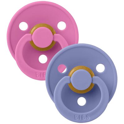 BIBS Cumlíky z prírodného kaučuku Colour 2ks, veľkosť 2 - Bubblegum / Peri BIBS Cumlíky z prírodného kaučuku Colour 2ks, veľkosť 2 - Bubblegum / Peri