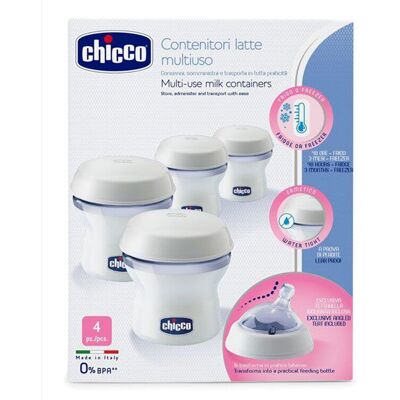 CHICCO VIA zásobníky na materské mlieko Natural Feeling, 4ks CHICCO VIA zásobníky na materské mlieko Natural Feeling, 4ks