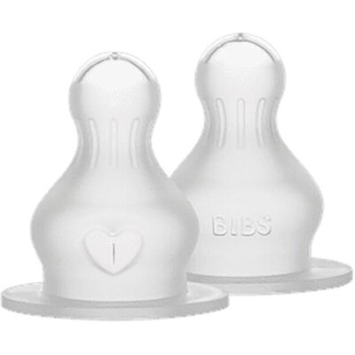 BIBS Cumlíky silikonové Baby Bottle - pomalý průtok BIBS Cumlíky silikonové Baby Bottle - pomalý průtok