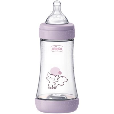 CHICCO Fľaša dojčenská antikoliková Perfect5 240 ml dievča stredný prietok 2m+ CHICCO Fľaša dojčenská antikoliková Perfect5 240 ml dievča stredný prietok 2m+