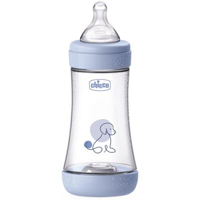 CHICCO Fľaša dojčenská antikoliková Perfect5 240 ml chlapec stredný prietok 2m+ CHICCO Fľaša dojčenská antikoliková Perfect5 240 ml chlapec stredný prietok 2m+