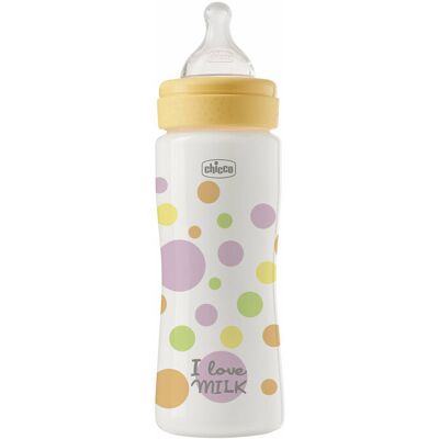 CHICCO Fľaša dojčenská Perfect Easy 330 ml, rýchly silikónový prietok, pre dievčatá, 4m+ CHICCO Fľaša dojčenská Perfect Easy 330 ml, rýchly silikónový prietok, pre dievčatá, 4m+