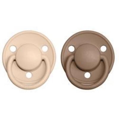 BIBS De Lux cumlíky z prírodného kaučuku 2 ks veľ. 2 Vanilla / Dark Oak BIBS De Lux cumlíky z prírodného kaučuku 2 ks veľ. 2 Vanilla / Dark Oak