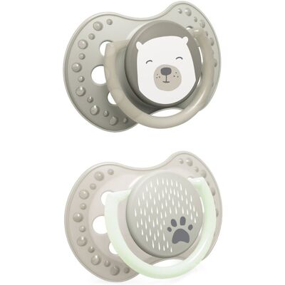 LOVI Cumlík silikónový dynamický Buddy Bear 6-18m 2ks LOVI Cumlík silikónový dynamický Buddy Bear 6-18m 2ks