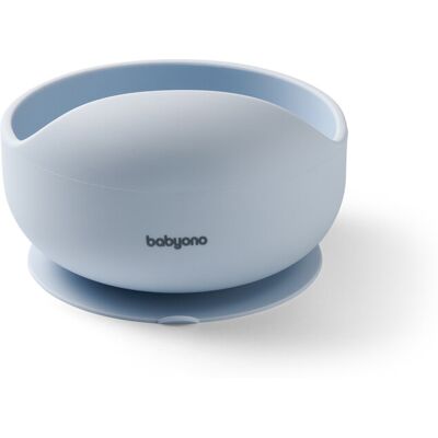 BABYONO Miska silikónová s prísavkou - blue 6m+ BABYONO Miska silikónová s prísavkou - blue 6m+