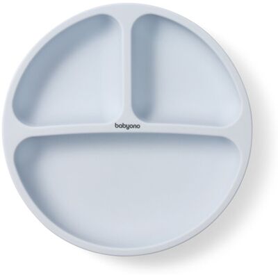 BABYONO Tanier silikónový s prísavkou Blue 6m+ BABYONO Tanier silikónový s prísavkou Blue 6m+