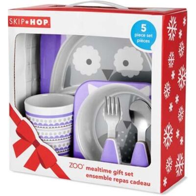 SKIP HOP Zoo Jedálenský darčekový set melamínový Winter Sova 6 m+ SKIP HOP Zoo Jedálenský darčekový set melamínový Winter Sova 6 m+