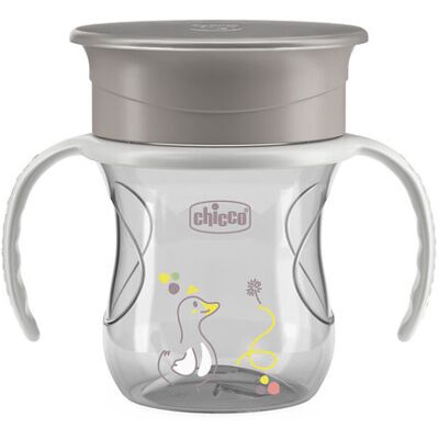 CHICCO Hrnček 360 Perfect X s držadlami grey, 12m+ CHICCO Hrnček 360 Perfect X s držadlami grey, 12m+
