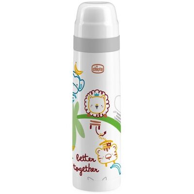 CHICCO Termoska biela s obrázkami mix dizajnov 500 ml CHICCO Termoska biela s obrázkami mix dizajnov 500 ml