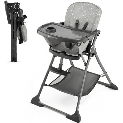 KINDERKRAFT Stolička jedálenská Foldee Grey KINDERKRAFT Stolička jedálenská Foldee Grey