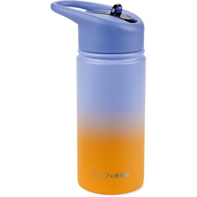 SKIP HOP Fľaša so slamkou nerezová Wander - ombré blue, 450ml SKIP HOP Fľaša so slamkou nerezová Wander - ombré blue, 450ml