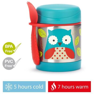 SKIP HOP Zoo Termoska na jedlo s lyžičko/vidličkou Sovička 325 ml, 3r+ SKIP HOP Zoo Termoska na jedlo s lyžičko/vidličkou Sovička 325 ml, 3r+