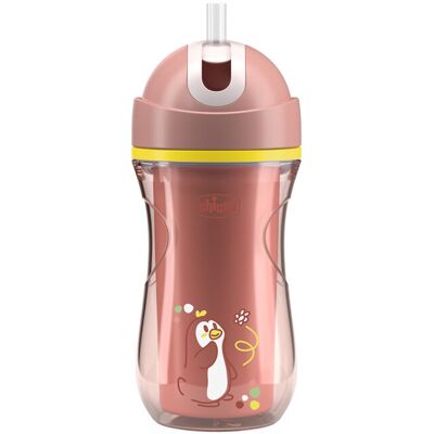 CHICCO Hrnček Sport termo so slamkou pink, 14m+ CHICCO Hrnček Sport termo so slamkou pink, 14m+