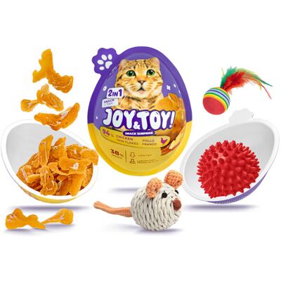 JOY&TOY! Vajíčko pre mačky s prekvapením Thin Flakes - kuracie mäsko JOY&TOY! Vajíčko pre mačky s prekvapením Thin Flakes - kuracie mäsko