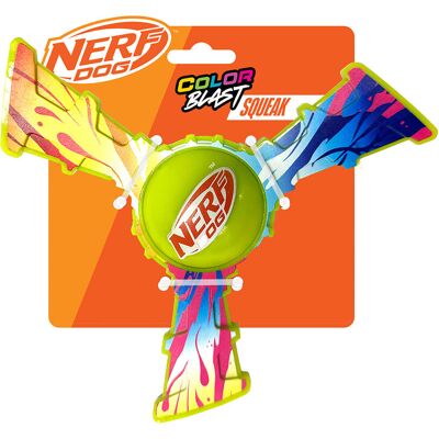 NERF DOG Hračka pre psov trojlietadlo s farebným úchopom 20 cm NERF DOG Hračka pre psov trojlietadlo s farebným úchopom 20 cm