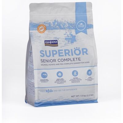 FISH4DOGS Granule malé pre starších psov Superior losos so zemiakmi 1,5 kg FISH4DOGS Granule malé pre starších psov Superior losos so zemiakmi 1,5 kg