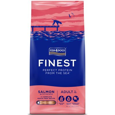 FISH4DOGS Granule malé pre dospelých psov Finest losos so zemiakmi 6kg, 1+ FISH4DOGS Granule malé pre dospelých psov Finest losos so zemiakmi 6kg, 1+