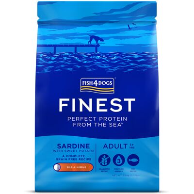 FISH4DOGS Granule malé pre dospelých psov Finest sardínka so sladkými zemiakmi 1,5kg, 1+ FISH4DOGS Granule malé pre dospelých psov Finest sardínka so sladkými zemiakmi 1,5kg, 1+