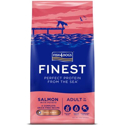 FISH4DOGS Granule malé pre dospelých psov Finest losos so zemiakmi 12kg, 1+ FISH4DOGS Granule malé pre dospelých psov Finest losos so zemiakmi 12kg, 1+