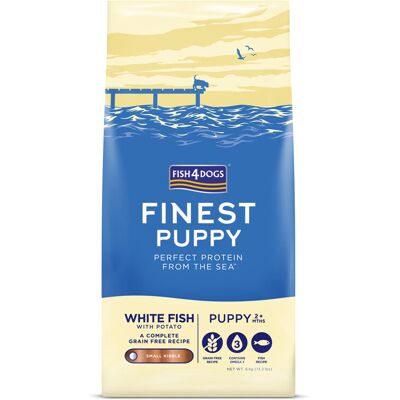 FISH4DOGS Granule malé pre šteniatka Finest biela ryba so zemiakmi 6kg, 2m+ FISH4DOGS Granule malé pre šteniatka Finest biela ryba so zemiakmi 6kg, 2m+