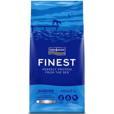 FISH4DOGS Granule veľké pre dospelých psov Finest sardínka so sladkými zemiakmi 6kg, 1+ FISH4DOGS Granule veľké pre dospelých psov Finest sardínka so sladkými zemiakmi 6kg, 1+