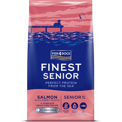 FISH4DOGS Granule veľké pre starších psov Finest losos so sladkými zemiakmi 12kg, 8+ FISH4DOGS Granule veľké pre starších psov Finest losos so sladkými zemiakmi 12kg, 8+