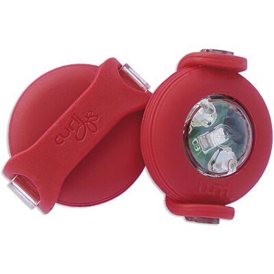 CURLI Luumi LED bezpečnostné svetielko na obojok RED CURLI Luumi LED bezpečnostné svetielko na obojok RED