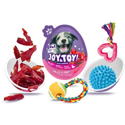 JOY&TOY! Vajíčko pre psov s prekvapením Soft Jerky - kačacie mäsko JOY&TOY! Vajíčko pre psov s prekvapením Soft Jerky - kačacie mäsko